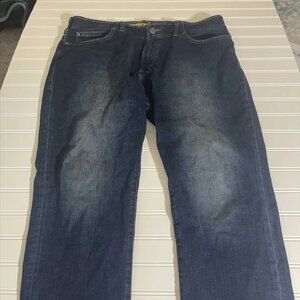 Lee Extreme Motion Men's Blue Jeans straight Fit Tapered Leg Sz 36x30